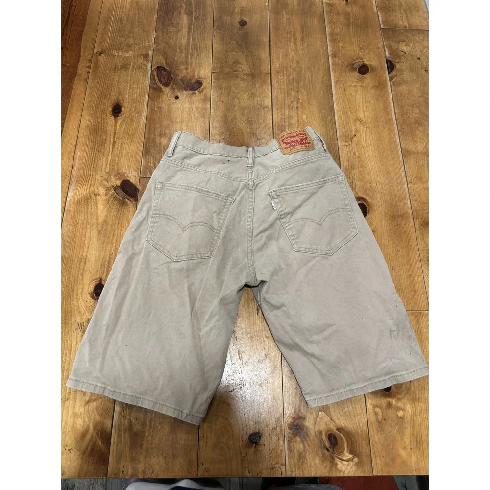 Levi's 569 Men's Loose Fit Straight Khaki Twill Shorts Size 32 Casual Summer